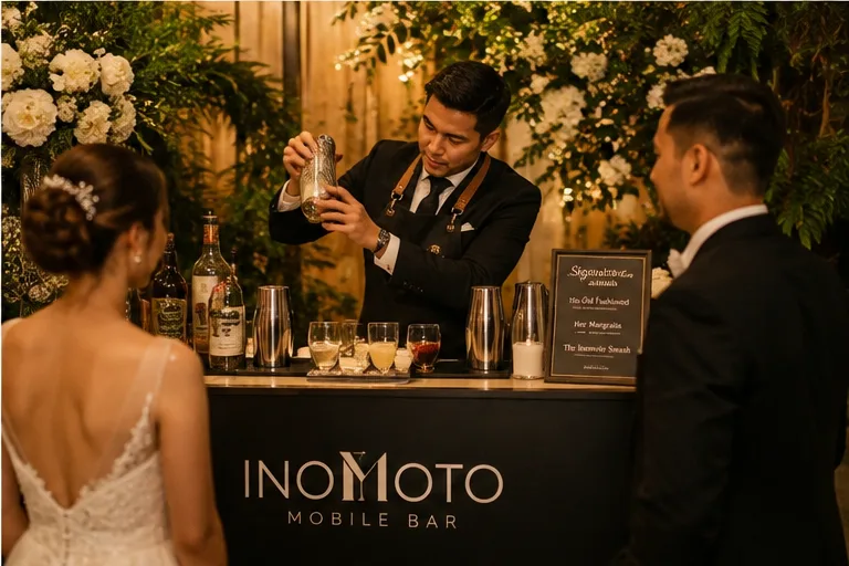Mobile bar Manila wedding reception by Inomoto